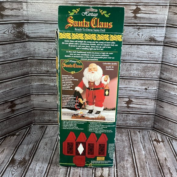 Vintage HERITAGE Santa Claus Ready to Dress 16" Posable Doll NIB Box Damaged - Picture 6 of 8